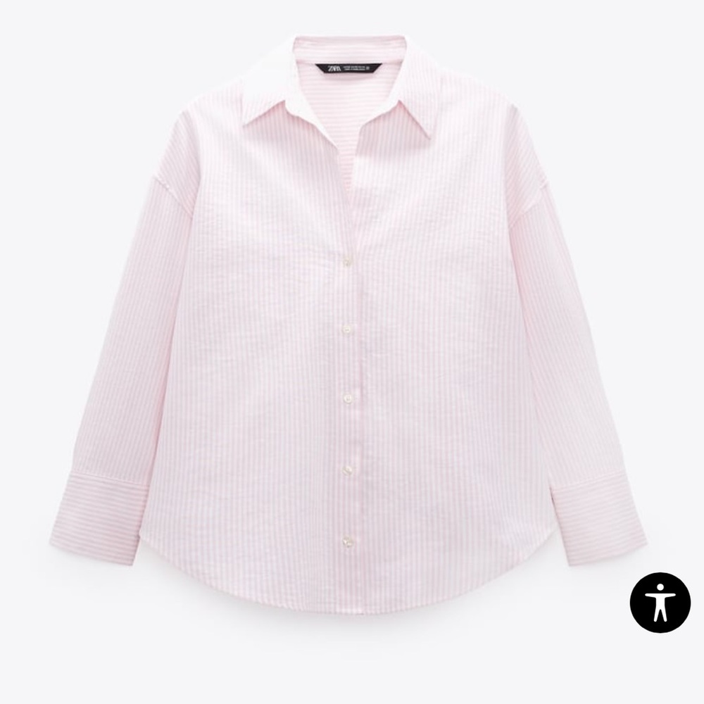 Zara Cotton Blend Oxford Shirt